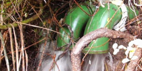 隠されていた排水口